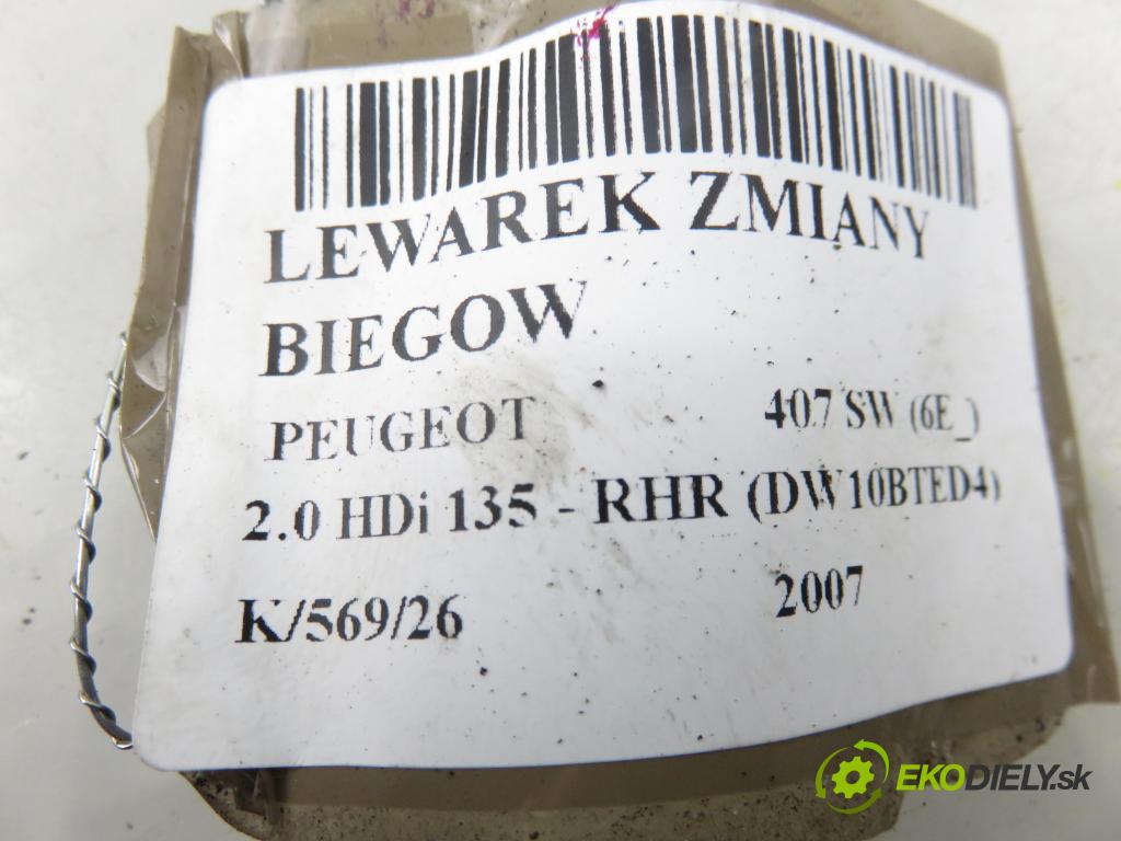 PEUGEOT 407 SW (6E_) KOMBI 2007 100,00 2.0 HDi 135 - RHR 1997,00 ZVEDÁK: