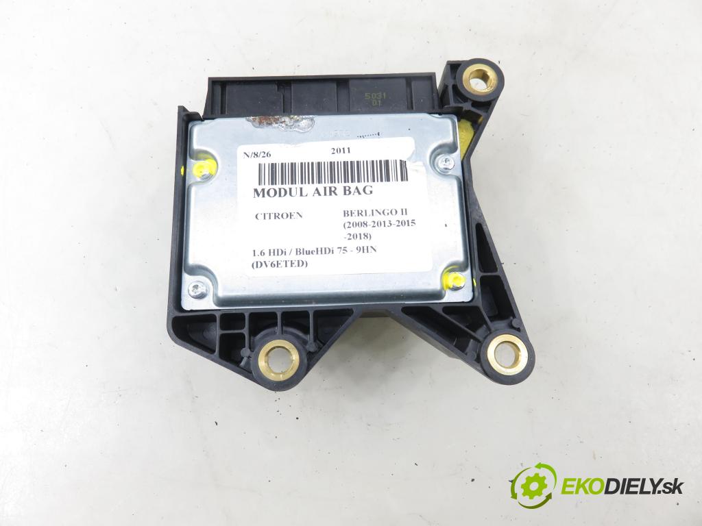 CITROEN BERLINGO Nadwozie pełne/minivan (B9) FURGON 2011 55,00 1.6 HDi / BlueHDi 75 - 9HN (DV6ETED) 1560,00 MODUL air BAG 9674290780 ; 619771400
