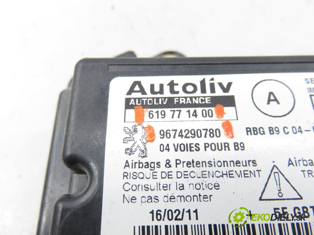 CITROEN BERLINGO Nadwozie pełne/minivan (B9) FURGON 2011 55,00 1.6 HDi / BlueHDi 75 - 9HN (DV6ETED) 1560,00 MODUL air BAG 9674290780 ; 619771400