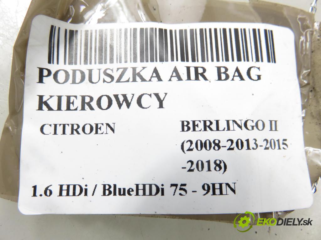 CITROEN BERLINGO Nadwozie pełne/minivan (B9) FURGON 2011 55,00 1.6 HDi / BlueHDi 75 - 9HN (DV6ETED) 1560,00 AirBag air BAG volantu 96721955ZD