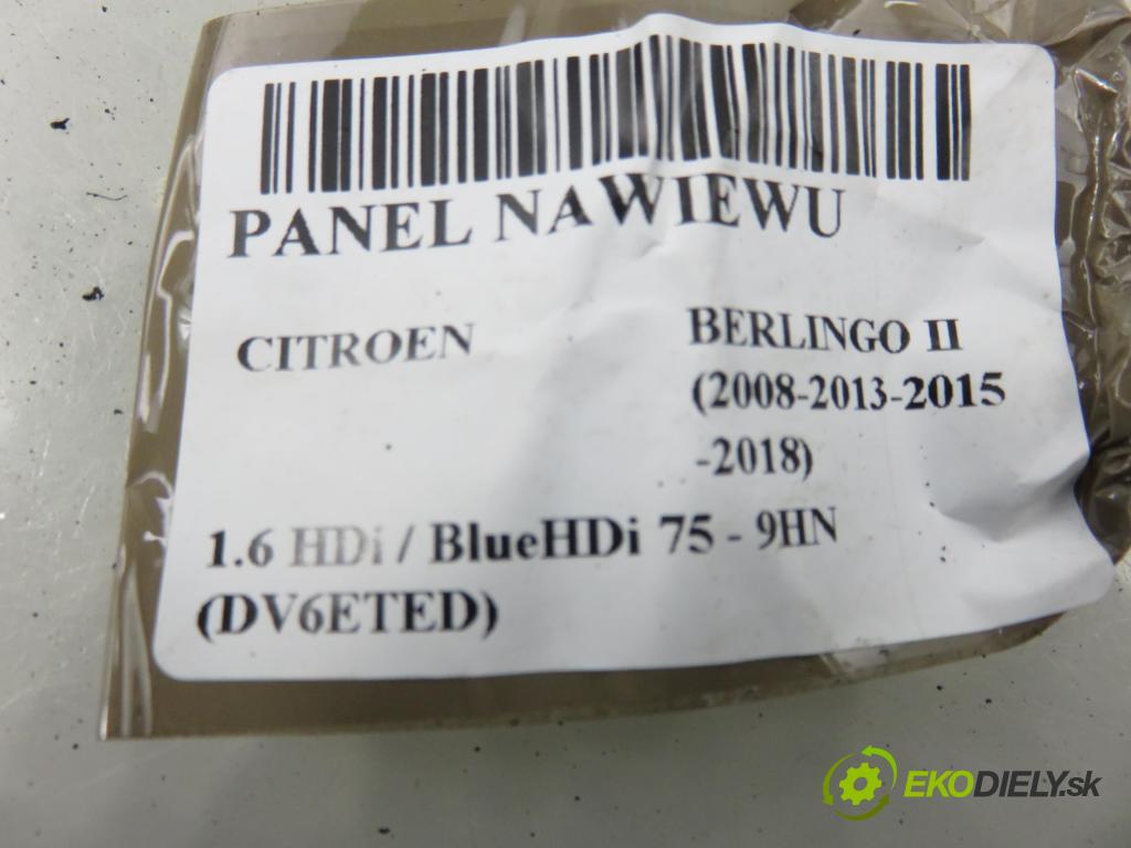CITROEN BERLINGO Nadwozie pełne/minivan (B9) FURGON 2011 55,00 1.6 HDi / BlueHDi 75 - 9HN (DV6ETED) 1560,00 Panel kúrenia 1400153280