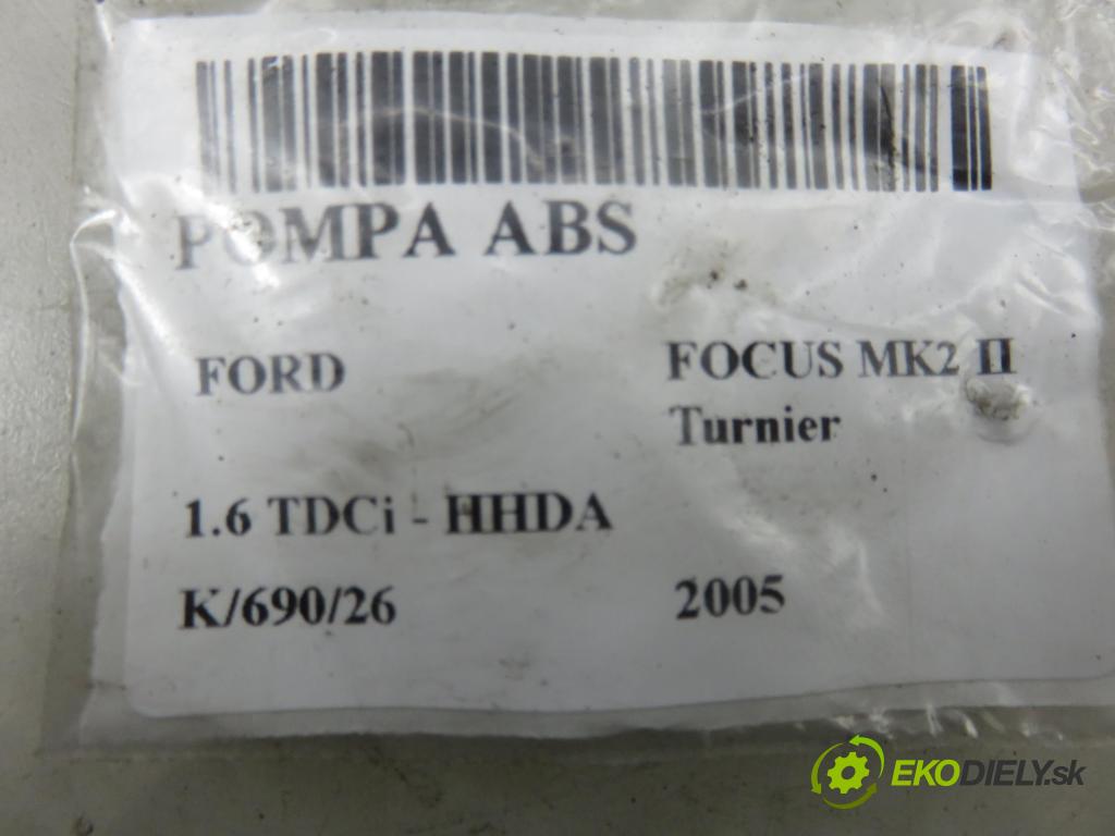 FORD FOCUS II Turnier (DA_, FFS, DS) KOMBI 2005 66,00 1.6 TDCI 90 1560,00 Pumpa ABS 10097001243 ; 3M512M110JA ; 10020700714 (Pumpa ABS)