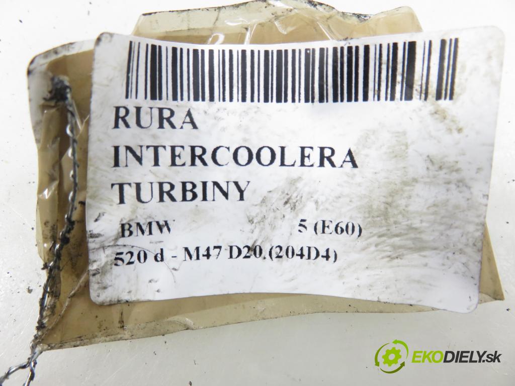BMW 5 (E60) SEDAN 2006 120,00 520 d - M47 D20 (204D4) 1995,00 Rúra intercoolera turba 7790090