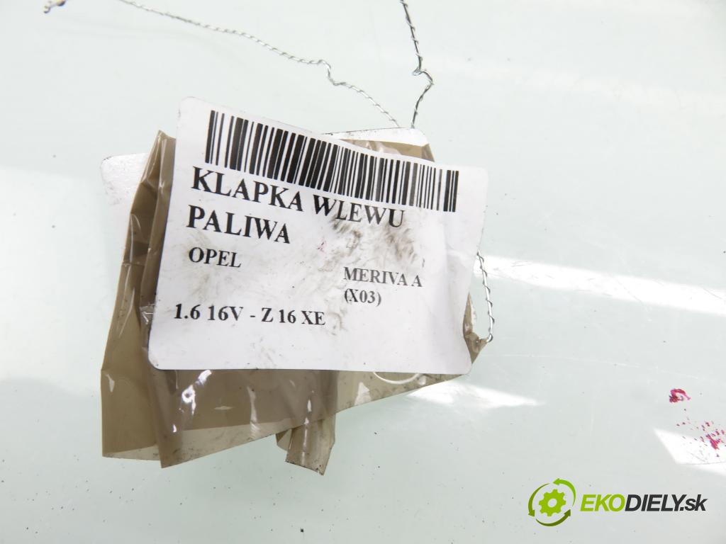OPEL MERIVA A nadwozie wielkoprzestrzenne (MPV) (X03) MINIVAN 2003 74,00 1.6 16V - Z 16 XE 1598,00 Dvierka nádrže paliva 468435664 (Kľučka dverí ostatné)
