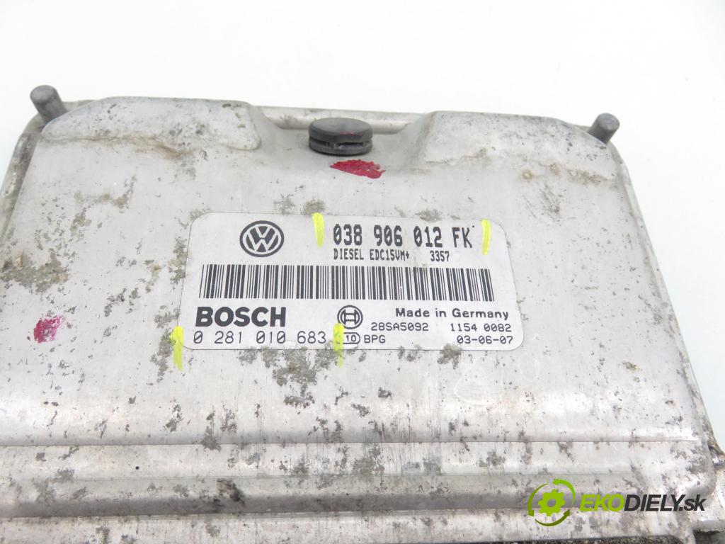 SEAT TOLEDO II (1M2) SEDAN 2001 81,00 1.9 TDI - ASV 1896,00 Riadiaca jednotka Motor 038906012FK ; 0281010683