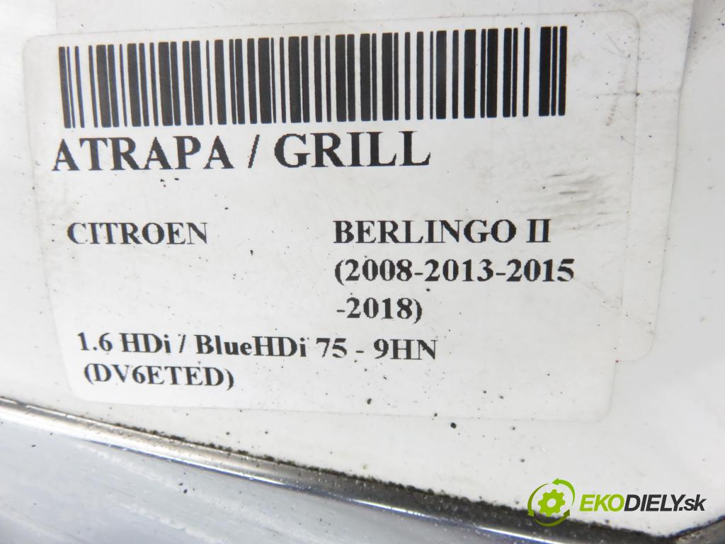 CITROEN BERLINGO Nadwozie pełne/minivan (B9) FURGON 2011 55,00 1.6 HDi / BlueHDi 75 - 9HN (DV6ETED) 1560,00 Mriežka / maska