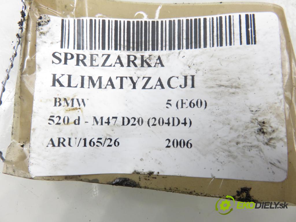 BMW 5 (E60) SEDAN 2006 120,00 520 d - M47 D20 (204D4) 1995,00 KOMPRESOR: klimatizace 6950152 ; 4471902574 (Kompresor klimatizace)