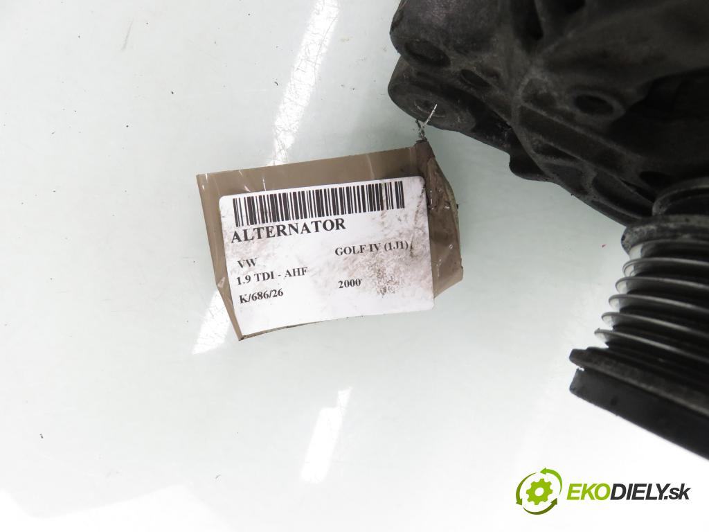 VW GOLF IV (1J1) HB 2000 81,00 1.9 TDI - AHF 1896,00 Alternátor 028903028E ; 0124515010 (Alternátor)