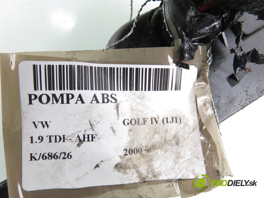 VW GOLF IV (1J1) HB 2000 81,00 1.9 TDI - AHF 1896,00 pumpa ABS 1J0907379S ; 1J0614517 (Pumpa ABS)