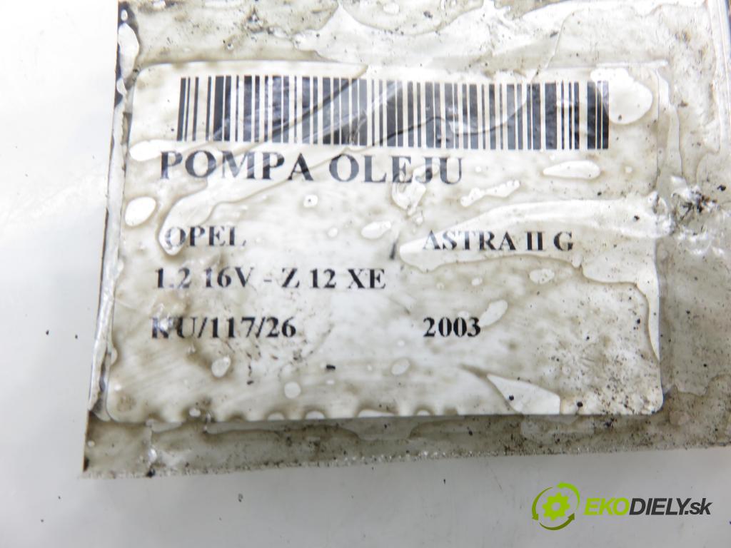 OPEL ASTRA G sedan (T98) SEDAN 2003 55,00 1.2 16V - Z 12 XE 1199,00 Pumpa oleja 90570200 (Olejová pumpa)