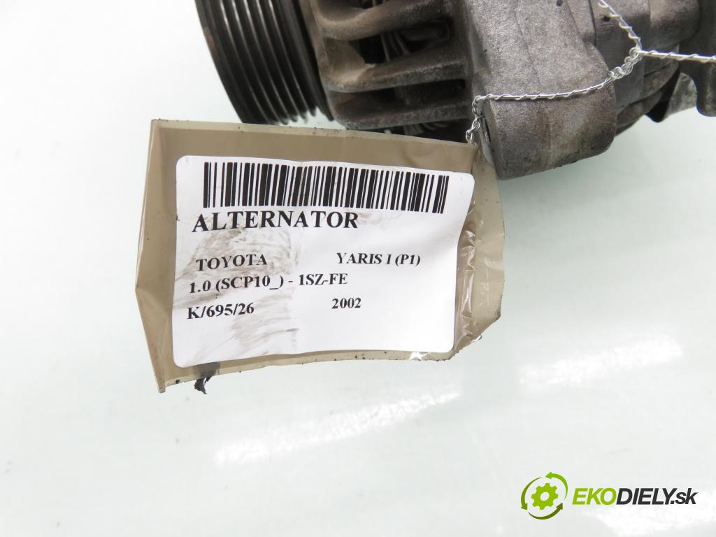 TOYOTA YARIS (_P1_) HB 2002 50,00 1.0 VVT- i 68 - 1SZ-FE 998,00 Alternátor  (Alternátor)