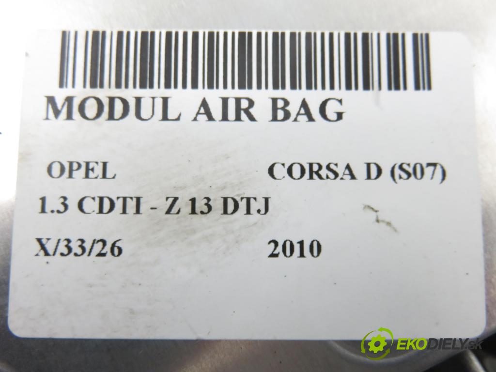OPEL CORSA D (S07) HB 2010 55,00 1.3 CDTI - Z 13 DTJ 1248,00 MODUL air BAG 13283818 ; 327963935