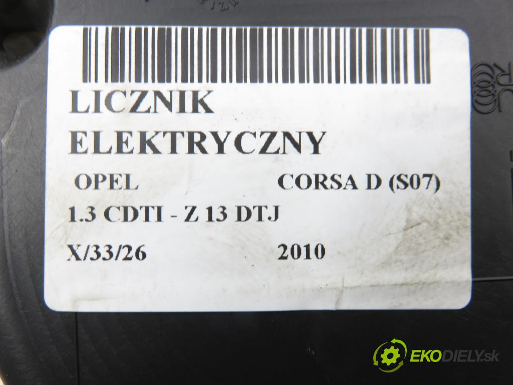 OPEL CORSA D (S07) HB 2010 55,00 1.3 CDTI - Z 13 DTJ 1248,00 Prístrojovka elektrický 13312037 ; P0013312037