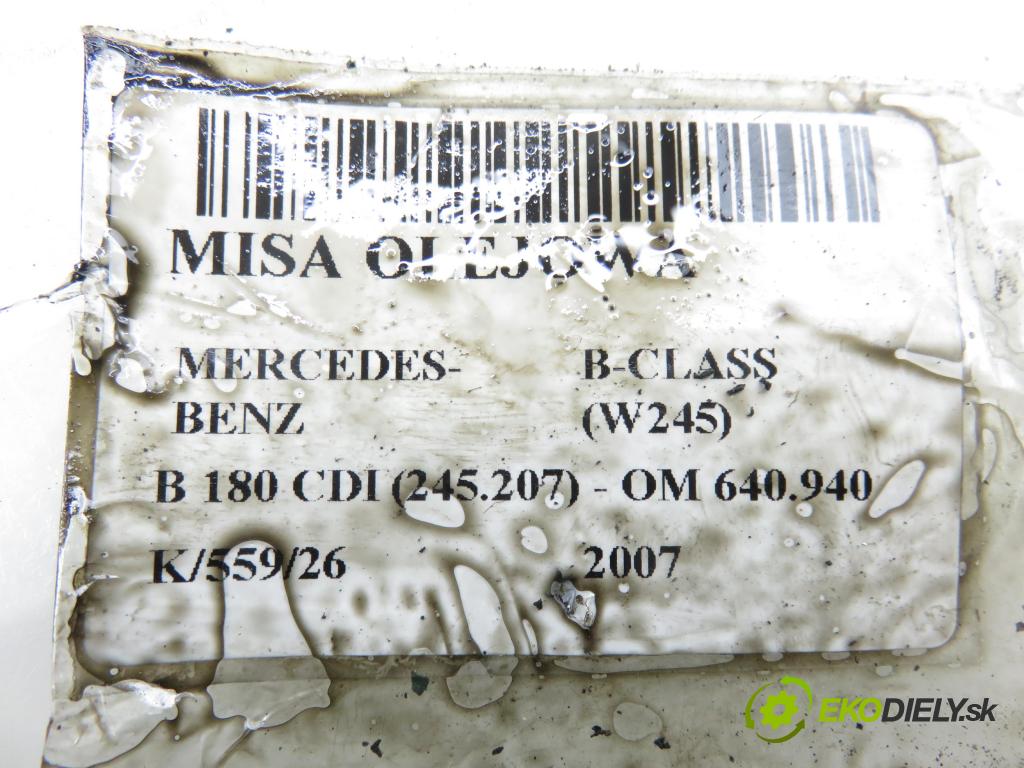 MERCEDES-BENZ KLASA B Sports Tourer (W245) HB 2007 80,00 B 180 CDI 109 - OM 640.940 1991,00 vana olejová A6400141002 (Olejová vana)