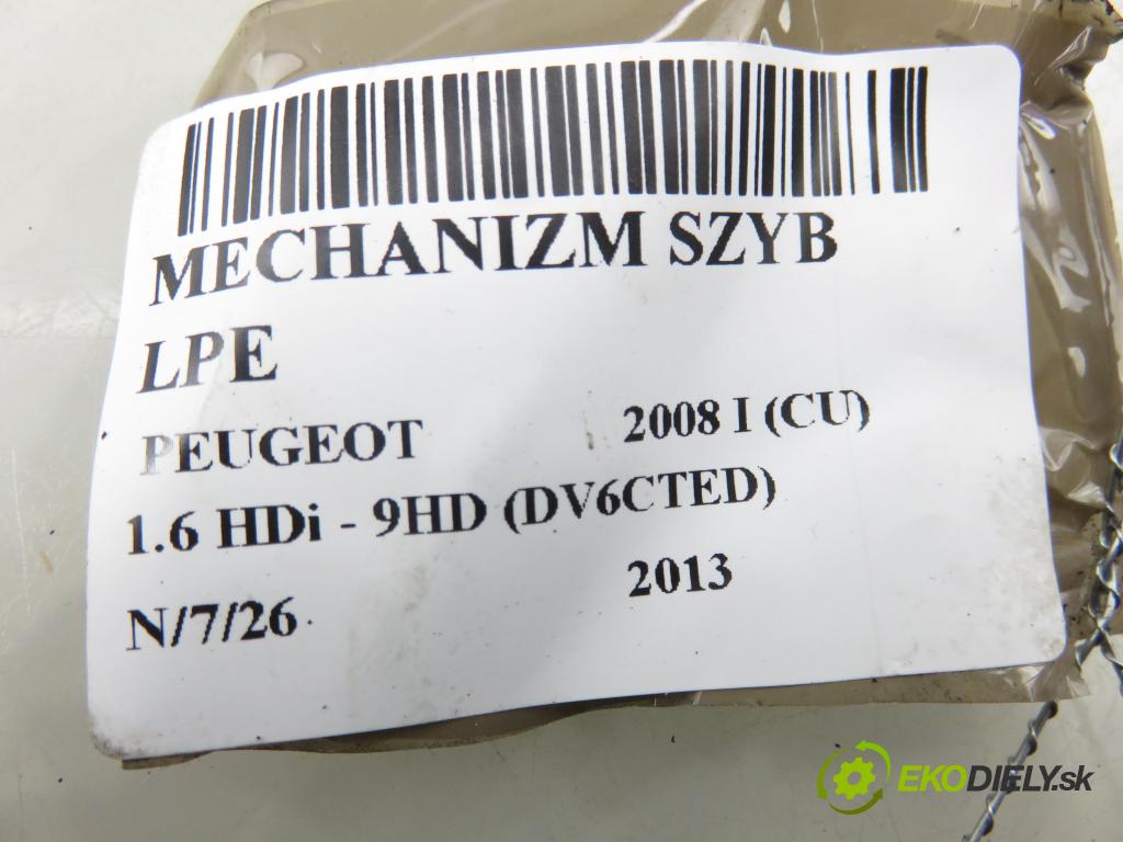 PEUGEOT 2008 I (CU_) KOMBI 2013 84,00 1.6 HDi - 9HD (DV6CTED) 1560,00 Mechanizmus okien 9673153280 ; 9674254280