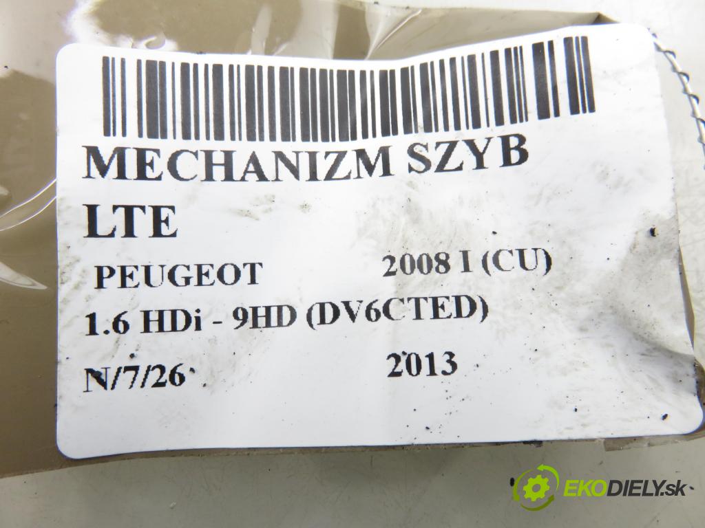 PEUGEOT 2008 I (CU_) KOMBI 2013 84,00 1.6 HDi - 9HD (DV6CTED) 1560,00 Mechanizmus okien 9673154280 ; 9674255180