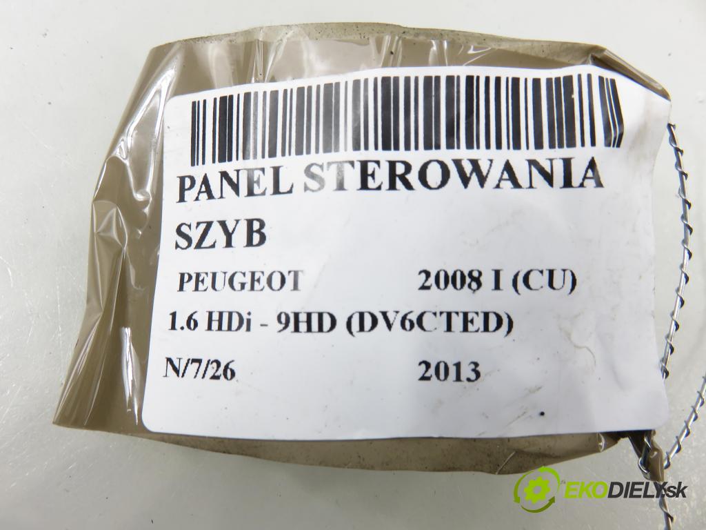 PEUGEOT 2008 I (CU_) KOMBI 2013 84,00 1.6 HDi - 9HD (DV6CTED) 1560,00 Panel ovládaní oken 96749624ZD