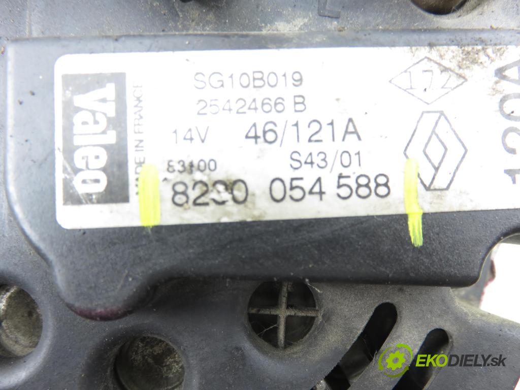 RENAULT SCENIC I (JA0/1_) MINIVAN 2001 75,00 1.9 dCi 102 - F9Q 732 1870,00 Alternátor 8200054588 (Alternátor)