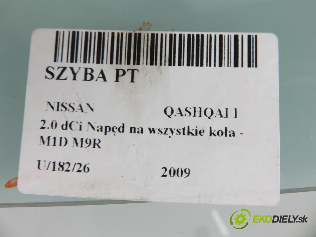 NISSAN QASHQAI / QASHQAI +2 I (J10, JJ10) SUV 2009 110,00 2.0 dCi AWD 150 - M1D M9R 1994,00 Okno pravé zadné