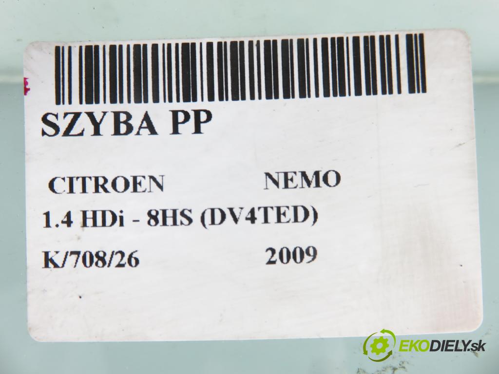 CITROEN NEMO Skrzynia (AA_) FURGON 2009 50,00 1.4 HDi - 8HS (DV4TED) 1398,00 okno PP