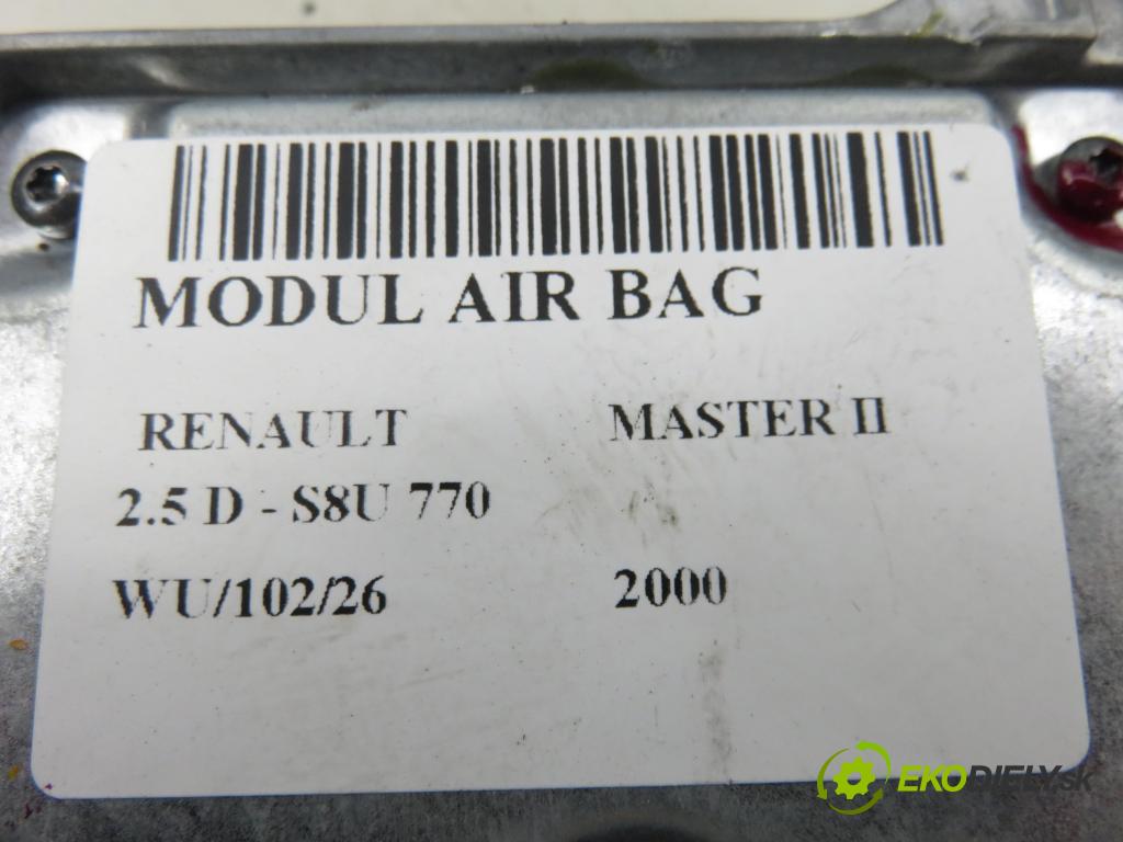 RENAULT MASTER II Platforma / podwozie (ED/HD/UD) KABINA/PLATFORMA 2000 59,00 2.5 D - S8U 770 2499,00 MODUL air BAG 8200027899 ; 8200027899A ; 550752100