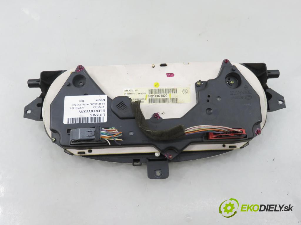 RENAULT SCENIC I (JA0/1_) MINIVAN 2001 75,00 1.9 dCi 102 - F9Q 732 1870,00 Prístrojovka elektrický 8200071820 ; P8200071820