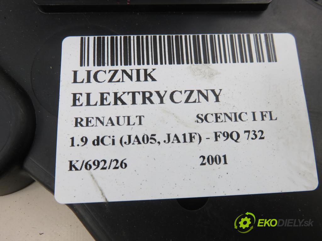 RENAULT SCENIC I (JA0/1_) MINIVAN 2001 75,00 1.9 dCi 102 - F9Q 732 1870,00 Prístrojovka elektrický 8200071820 ; P8200071820