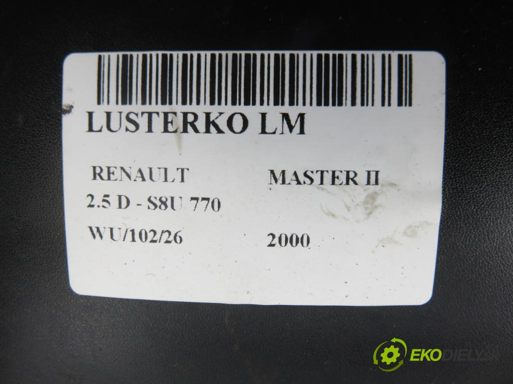 RENAULT MASTER II Platforma / podwozie (ED/HD/UD) KABINA/PLATFORMA 2000 59,00 2.5 D - S8U 770 2499,00 Spätné zrkadlo