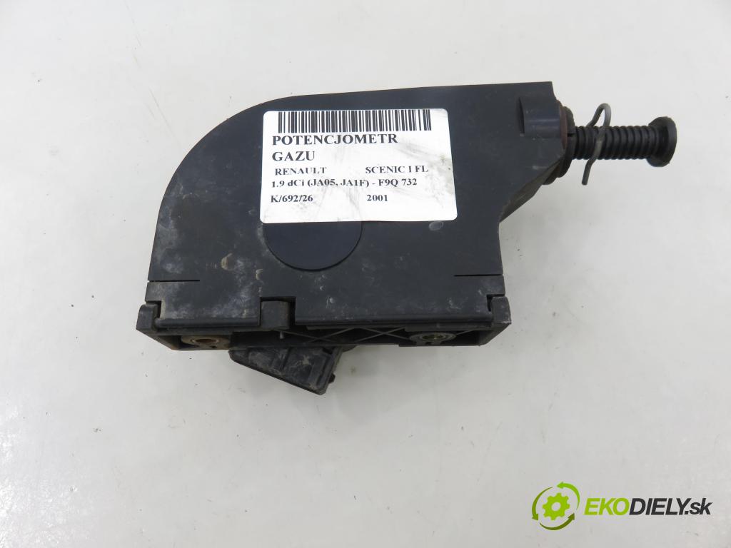 RENAULT SCENIC I (JA0/1_) MINIVAN 2001 75,00 1.9 dCi 102 - F9Q 732 1870,00 potenciometr plynového pedálu 7700431918 ; CTS4089 (Potenciometr plynového pedálu)