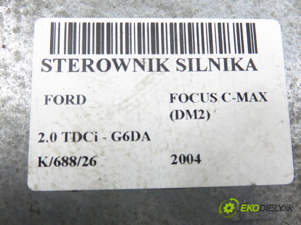 FORD FOCUS C-MAX (DM2) MINIVAN 2004 100,00 2.0 TDCi - G6DA 1997,00 řídící jednotka motora 3M5112A650ND ; 5WS40162DT