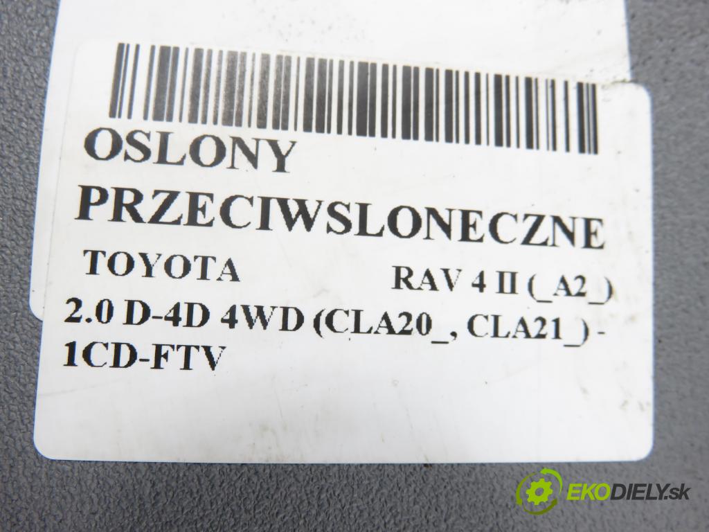 TOYOTA RAV 4 II (_A2_) SUV 2002 85,00 2.0 D-4D 4WD 116 - 1CD-FTV 1995,00 KRYTY SLUNEČNÍ SVĚTLO