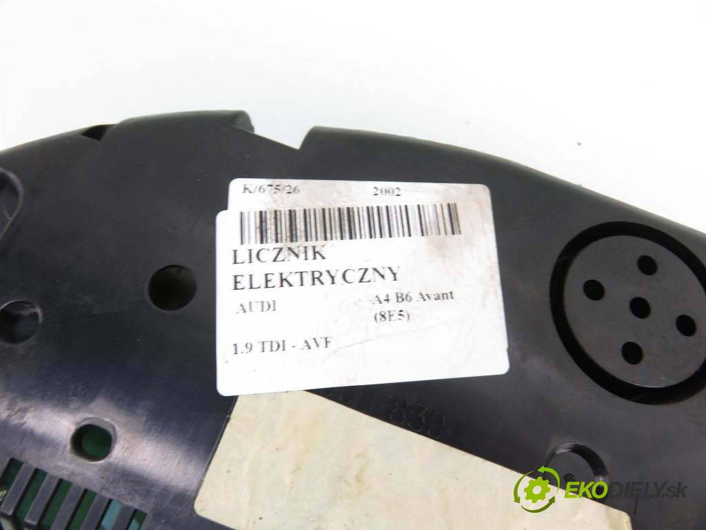 AUDI A4 Avant (8E5, B6) KOMBI 2002 96,00 1.9 TDI PD 130 - AVF 1896,00 prístrojovka elektrický 8E0920900G ; 0263626020