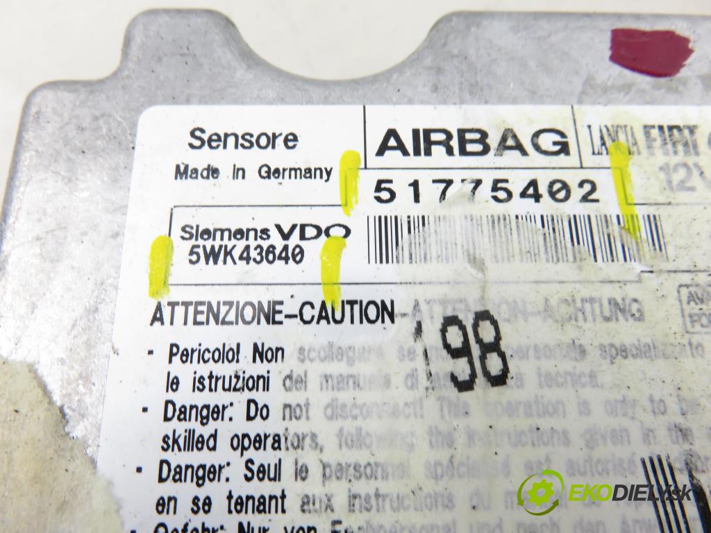 FIAT BRAVO II (198_) HB 2007 66,00 1.4 - 192 B2.000 1368,00 MODUL air BAG 51775402 ; 5WK43640