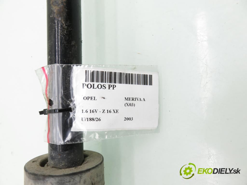 OPEL MERIVA A nadwozie wielkoprzestrzenne (MPV) (X03) MINIVAN 2003 74,00 1.6 16V - Z 16 XE 1598,00 poloos PP