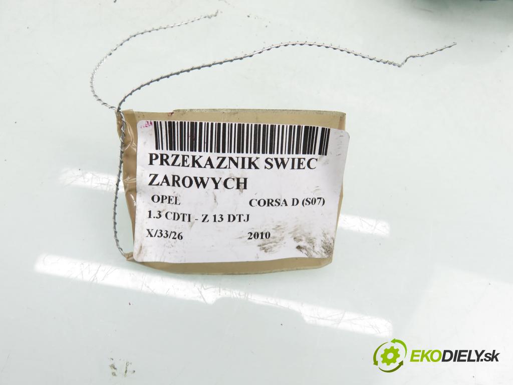 OPEL CORSA D (S07) HB 2010 55,00 1.3 CDTI - Z 13 DTJ 1248,00 RELÉ: SWIEC: 55557760 ; 51299044