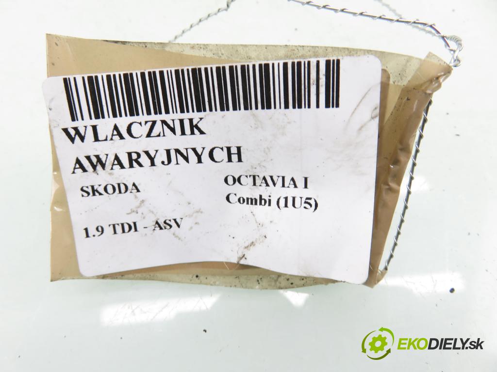SKODA OCTAVIA I Combi (1U5) KOMBI 2001 81,00 1.9 TDI 110 - ASV 1896,00 přepínač nouzových 1U0953235B