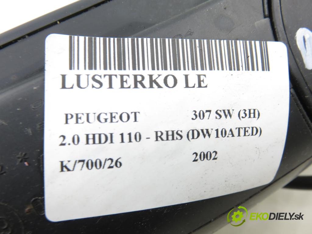 PEUGEOT 307 SW (3H) KOMBI 2002 79,00 2.0 HDI 110 - RHS 1997,00 Spätné zrkadlo LE