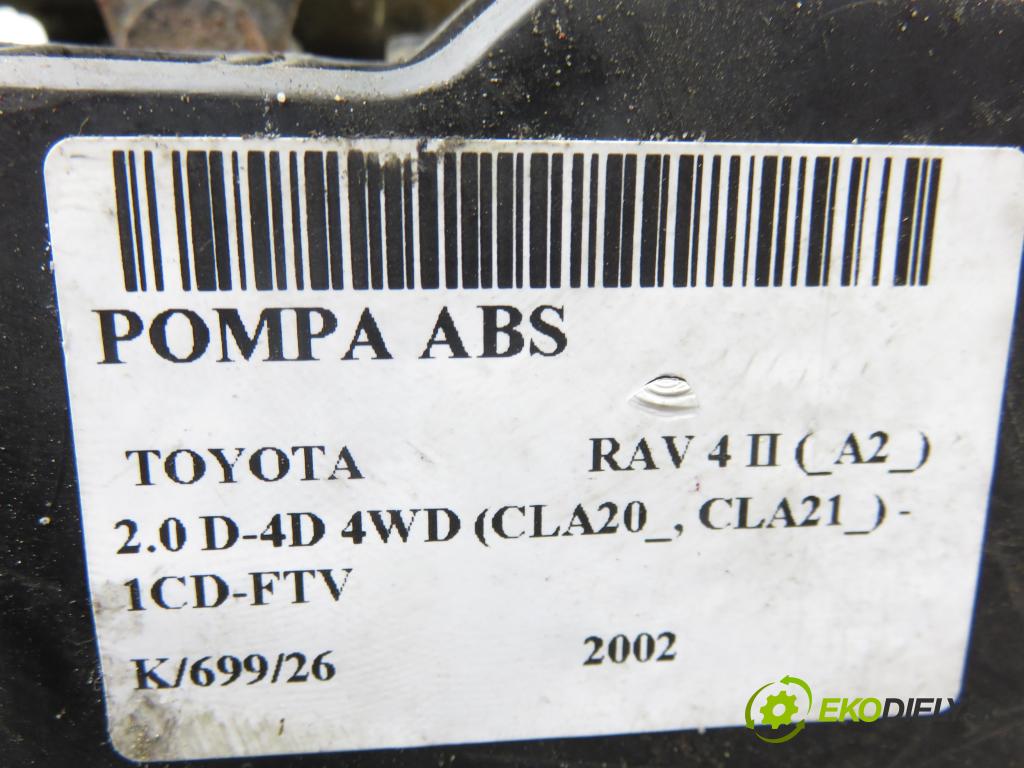 TOYOTA RAV 4 II (_A2_) SUV 2002 85,00 2.0 D-4D 4WD 116 - 1CD-FTV 1995,00 Pumpa ABS 4451042080 ; 8954142050 ; 1338000020 (Pumpa ABS)