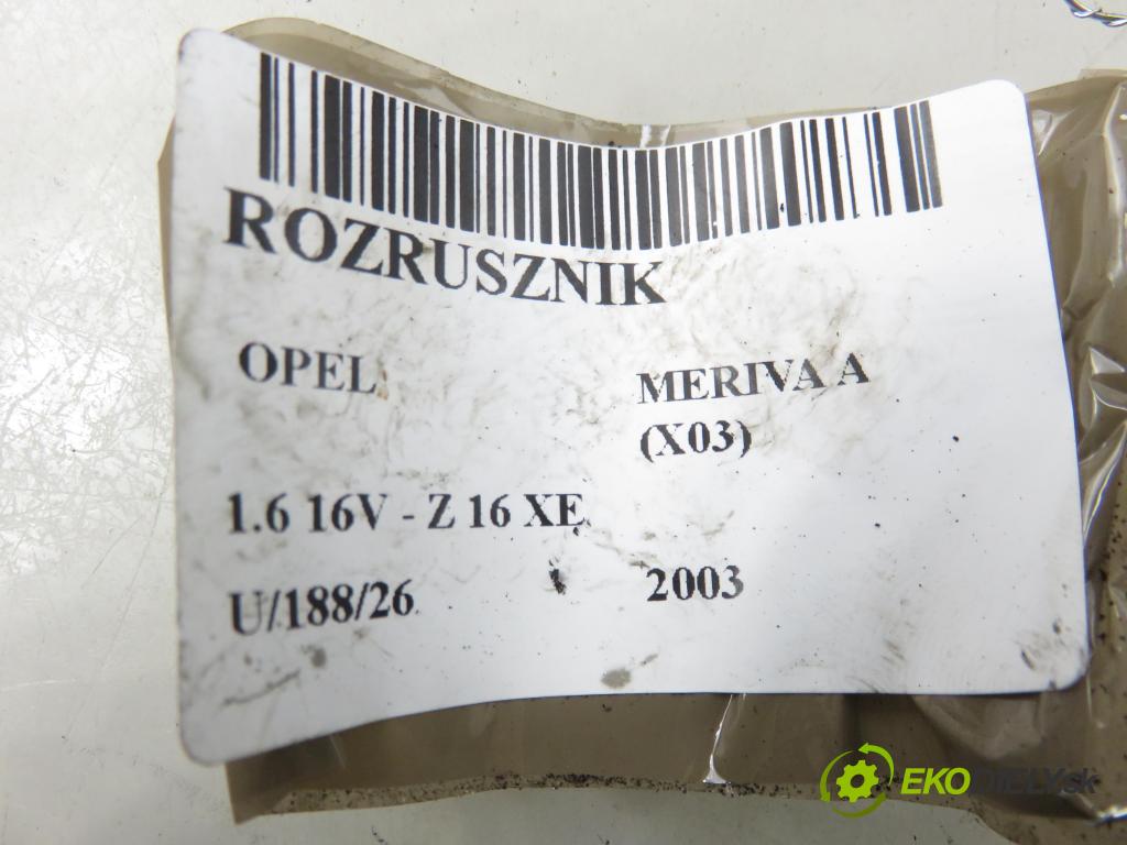 OPEL MERIVA A nadwozie wielkoprzestrzenne (MPV) (X03) MINIVAN 2003 74,00 1.6 16V - Z 16 XE 1598,00 startér S3003 (Startér)