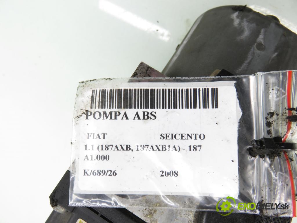 FIAT SEICENTO / 600 (187_) HB 2008 40,00 1.1 54 - 187 A1.000 1108,00 Pumpa ABS 0273004426 ; 46556475 ; 0265216710 (Pumpa ABS)