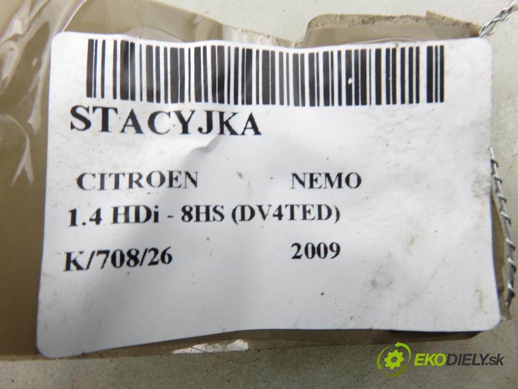 CITROEN NEMO Skrzynia (AA_) FURGON 2009 50,00 1.4 HDi - 8HS (DV4TED) 1398,00 spínačka 51799409 ; 01098401 (Spínací skříňka)