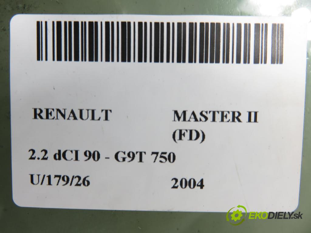 RENAULT MASTER II Skrzynia (FD) FURGON 2004 66,00 2.2 dCI 90 - G9T 750 2188,00 Okno dvierka ľavá strana
