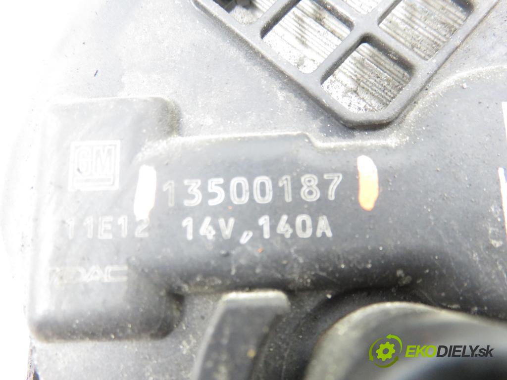 OPEL ASTRA J Sports Tourer (P10) KOMBI 2011 81,00 1.7 CDTI - A 17 DTJ 1686,00 Alternátor 13500187 (Alternátor)