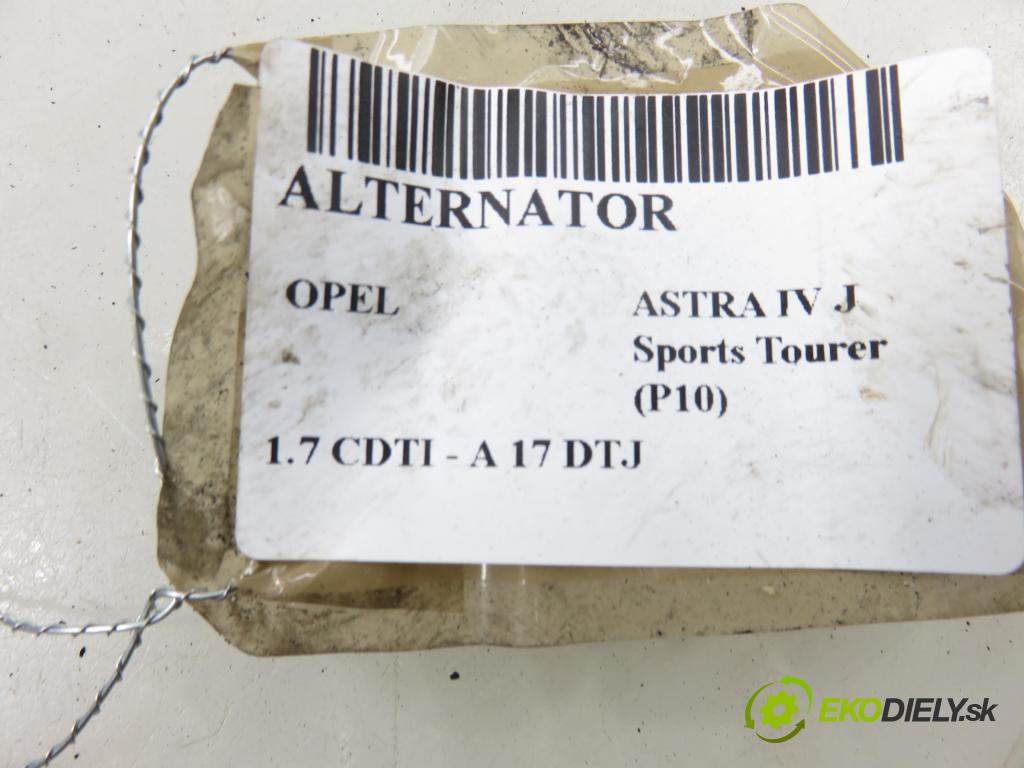 OPEL ASTRA J Sports Tourer (P10) KOMBI 2011 81,00 1.7 CDTI - A 17 DTJ 1686,00 Alternátor 13500187 (Alternátor)