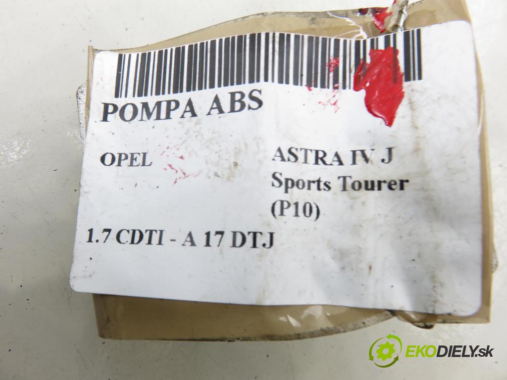 OPEL ASTRA J Sports Tourer (P10) KOMBI 2011 81,00 1.7 CDTI - A 17 DTJ 1686,00 Pumpa ABS 10061936511 ; 10096145223 ; 10021206634 (Pumpa ABS)