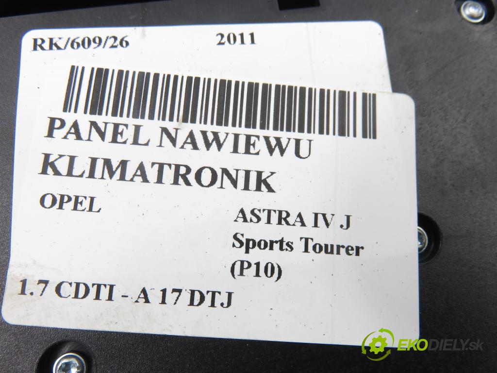 OPEL ASTRA J Sports Tourer (P10) KOMBI 2011 81,00 1.7 CDTI - A 17 DTJ 1686,00 Panel kúrenia KLIMATRONIK 13346052 ; 13343707