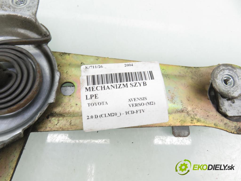 TOYOTA AVENSIS VERSO (_M2_) MINIVAN 2004 85,00 2.0 D (CLM20_) - 1CD-FTV 1995,00 mechanismus oken 8572042070 ; 0620401160