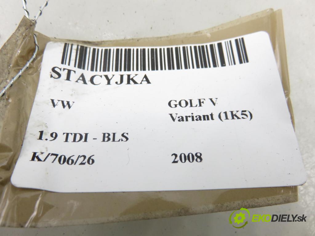 VW GOLF V Variant (1K5) KOMBI 2008 77,00 1.9 TDI - BLS 1896,00 spinačka 1K0905851 (Spínacia skrinka)