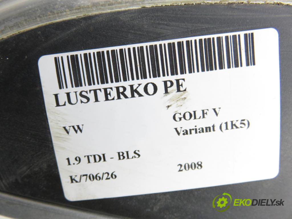 VW GOLF V Variant (1K5) KOMBI 2008 77,00 1.9 TDI - BLS 1896,00 zpětné zrcátko