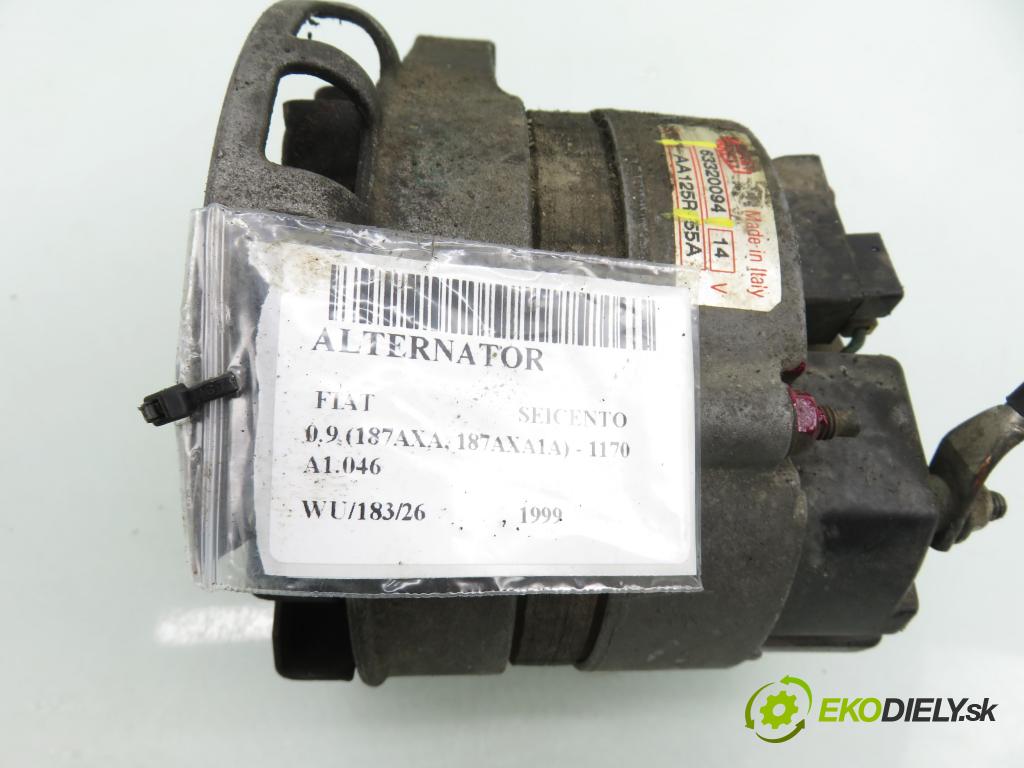 FIAT SEICENTO / 600 (187_) HB 1999 29,00 0.9 39 - 1170 A1.046 899,00 Alternátor 63320094 ; AA125R (Alternátor)